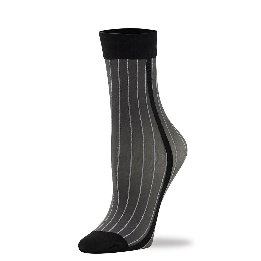 HUE X Nicole Benefield The Pinstripe Anklet Sock